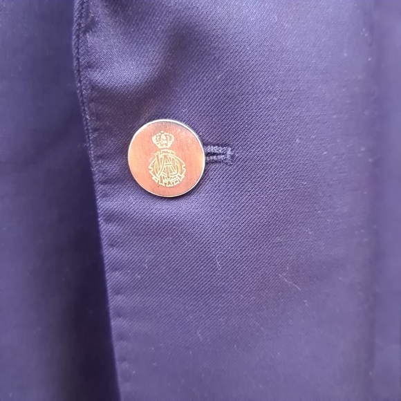 ANDREW CARRINGTON Dark Blue 2 Button Men's Jacket Sz 42R 100% Wool Made In Italy - Picture 14 of 16